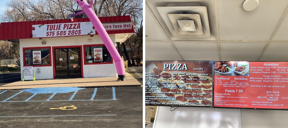 Tulie pizza / Richie's Taco Hut Menu